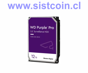 Disco Duro Video Inteligente Purple Pro 12TB 256mb Surveillance Modelo WD121PURP