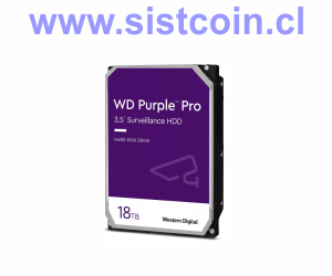 >Disco Duro Video Inteligente Purple Pro 18TB 512mb Surveillance Modelo WD181PURP