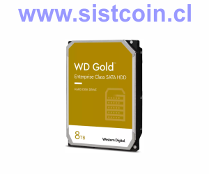 Gold SATA HDD de Clase Empresarial 8TB 256mb SATA3 Modelo WD8004FRYZ